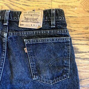 Vintage Orange Tab Levi's 505 (40505-0255) Yarn Dyed Size 34x32 Made in USA